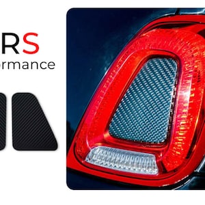 Fiat Abarth 500 Rear Light Middle Insert Gloss Carbon Fibre - Series 4 - 2016-2022 - Abarth 595 - 695 - 595C - Trofeo - Competition