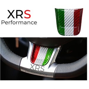 Fiat Abarth 500 Steering Wheel Insert Carbon Fibre - Series 4 - 2016-2022 - Abarth 595 - 695 - 595C - Trofeo - Competition - Italian Colours