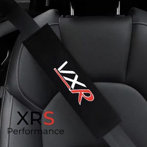 Vauxhall VXR Embroidered Pair of Soft Seat Belt Shoulder Covers Pads Protectors x 2 - Free Shipping - Red - Corsa, Astra, Insignia, Vectra
