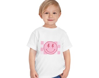 Pink Smiley Toddler Tee