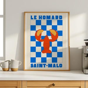 French Chef Lobster Print: Le Homard Saint Giclée Poster (Digital Download