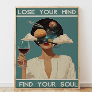 Lose Your Mind Find Your Soul Vintage Poster, Lose Your Mind Print, Vintage Music-Inspired Wall Art, Retro Poster Print, Music Retro Poster