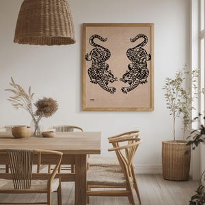 tiger minimalist art, tiger wall art, japanese art, japanese wall decor, japanese poster art, japanese wall print, tiger boho wall art, tiger poster print, tiger digital art, tiger digital, digital download art, tiger boho art, tiger minimalist