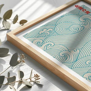 The Silent Dance of Waves, Japanese Waves, Hokusai Print, Japanese Art Print, Vintage Japanese Print, Digital download, A5, A4, A3,A2