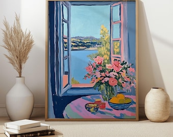Henri Matisse Open Window Digital Print, Modern Art Wall Poster