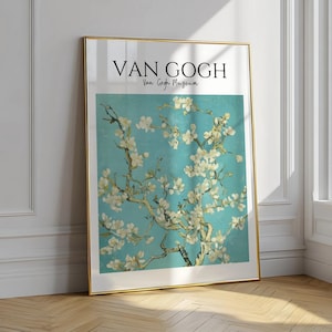 Van Gogh Mandelblommaposter – Berömd blommålning, klassisk museiväggkonst, digital nedladdning