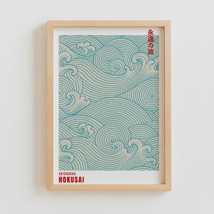 The Silent Dance of Waves, Japanese Waves, Hokusai Print, Japanese Art Print, Vintage Japanese Print, Digital download, A5, A4, A3,A2