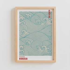 The Silent Dance of Waves, Japanese Waves, Hokusai Print, Japanese Art Print, Vintage Japanese Print, Digital download, A5, A4, A3,A2