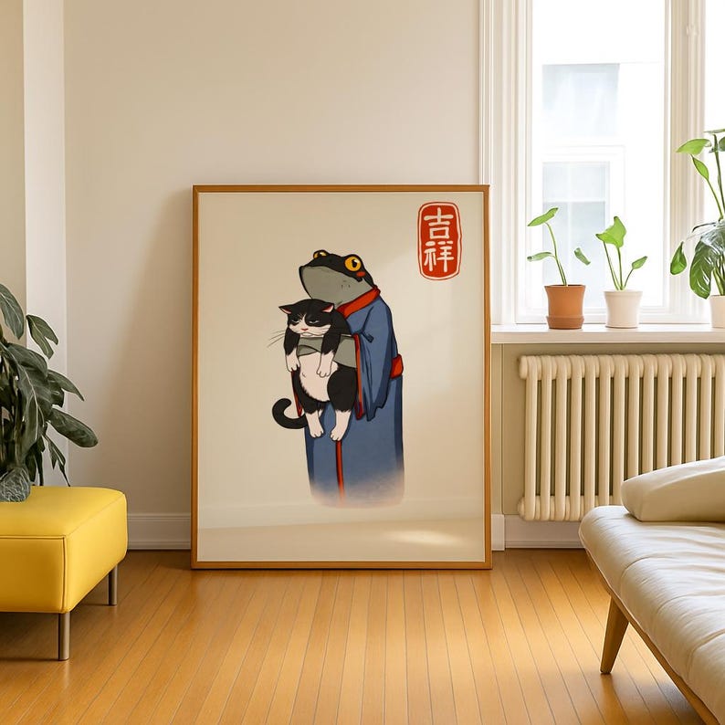 Matsumoto Hoji Japanese Frog Art Print, Vintage Funny Animal Printable ...