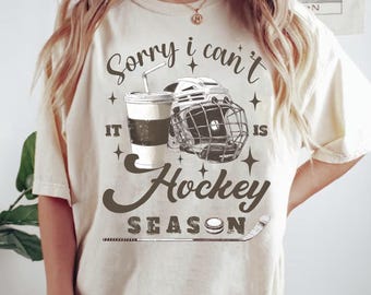 Sorry I Can't It's Hockey Season Png, Retro Game Day Hockey PNG, Funny Sports Mom PNG, Winter Holiday, Hockey Mom Sublimation Design