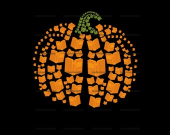 Books and Pumpkin Png Svg, Book Pumpkin Png Svg, Book  Pumpkin Png Svg, Book Halloween Png, Book Halloween Png, Love Book, Book Shirt