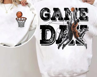 Basketbal PNG, Basketbalwedstrijddag PNG, Basketbalmama PNG, Basketbalmoeder PNG sublimatie, Coquette basketbal PNG shirtontwerp, Wedstrijddag