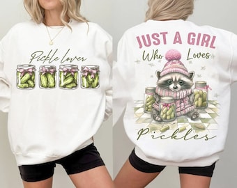Just A Girl Who Loves Pickles PNG, Funny Quirkie Pickle Girl, Gherkin Lovers, Pickle Png, Pickle lover Png, Pickle Lover, Gift for her Png