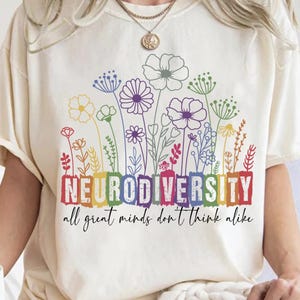 Neurodiversity All Great Minds Don&#39;t Think Alike Svg Png, Neurodiversity Svg, Neuro Svg Digital Download DTF Sublimation PNG & SVG Cricut