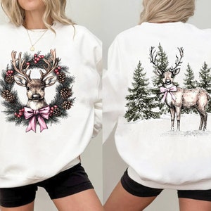 Coquette Reindeer, Christmas png, Christmas designs, Pink Christmas png, Christmas sublimation, Retro Holidays png, Holiday vibes png, Girly