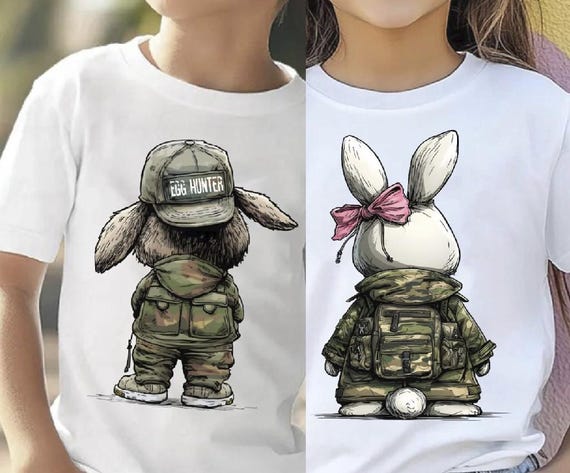 Camo Easter Bunny PNG, Egg Hunter Bunny Png, Camo Bunny Png, Boy Bunny With Backwards Hat, Retro Easter Png, Boy Easter Name, Happy Easter