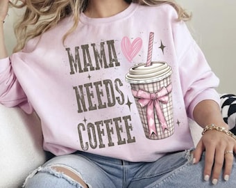 Mama braucht Kaffee, Kaffee Mama, Muttertag, Kaffeeliebhaber, Mama braucht Kaffee, Geschenk für Mama, Pinselstrich Eiskaffee