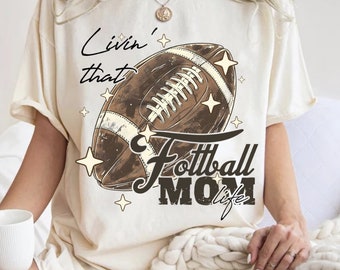 Livin' that Football mom life png, Football Mama Png, American Football png, game day png, Football Mom, Football Season Png, Sports Png