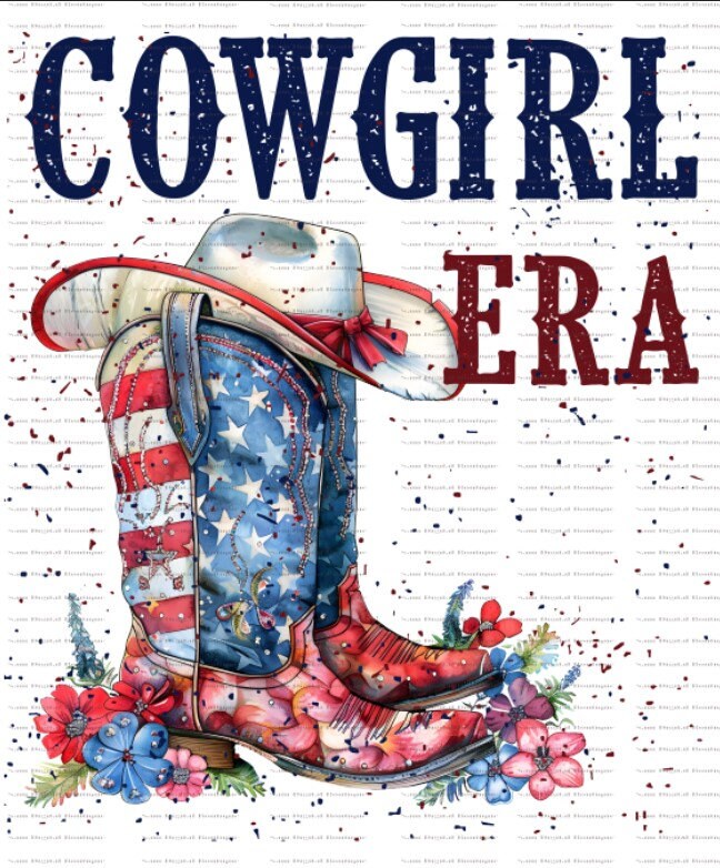 Cowgirl Era Png, Western 4th of July Png, Independence Day, American ...
