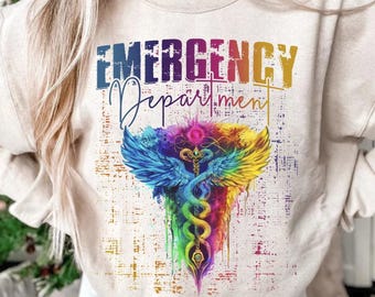 Emergency Department Varsity Png, ER Nurse Png, Colorful ER Nurse Png, Trendy Ed Nurse Emergency Nurse Png, Rn Nurse Png, Er Tech Png Design