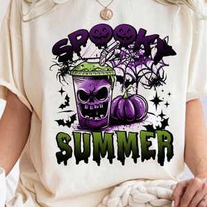 Spooky Summer PNG, Summer Vibes Skeleton Clipart, Coffee Lover, Coffee Snarky Skeleton, Sublimation Design, PNG Digital Download