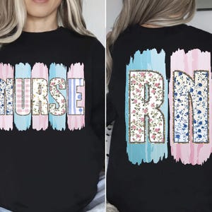 Preppy Floral Registered Nurse Coquette Png, Nurse life png, Nursing png, Everyday Png, Stethoscope Bow png, Preppy Nurse Design, Nurse Gift