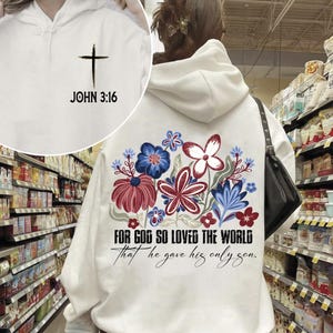 For God So Loved the World That He Gave His Only Son PNG, Christian Cross Design, John 3:16 Bible Verse PNG, Religious Sublimation File