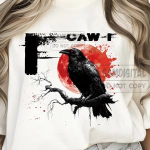 Black Crow F-Caw- F Png, Funny Black Bird Png, Bird for Shirt, Gift for her, Digital Download, Instant Download, Sublimation PngDownload