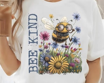 Be Kind Png, Bee Kind Png, Mental Health Png, Inspirational Png, Kindness Png, Positive Quotes Png, Floral Quotes Png, Instant Download