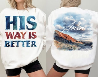 His way is better PNG, Trendy Jesus Shirt png, Christian Png, Preppy Jesus Design png, Bible Verse png, Faith Png Trendy Christian Shirt png