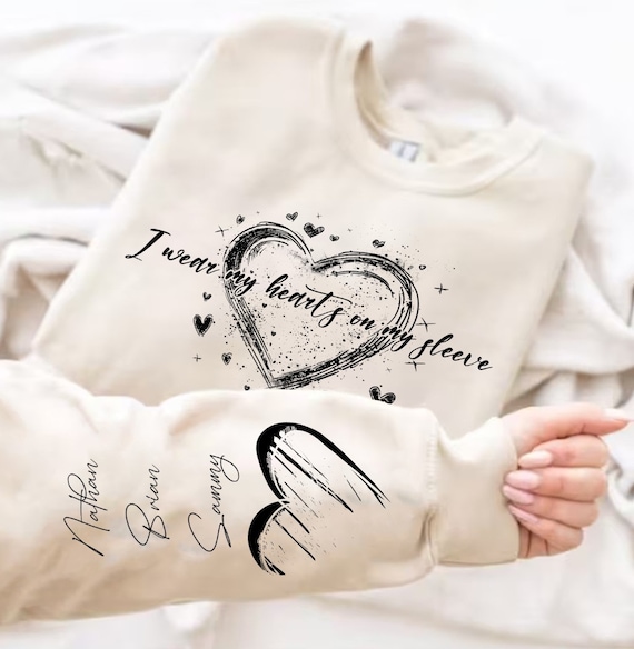 heart on your sleeve sweater