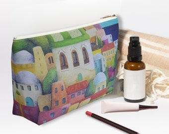 Makeup bag Italian theme cosmetic bag travel accessory bag, multipurpose birthday gift for her Mother's Day for purse or travel essentials