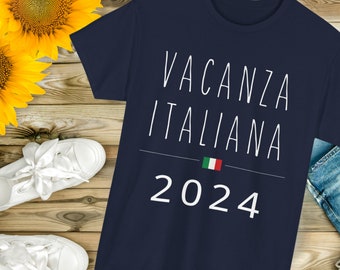 Fun T-shirt with Italian theme for Italy vacation shirt. Tshirt for men or women, funny tee, classic casual fit day or night tshirt wear