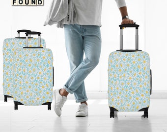 Stretchy protective luggage cover for travel bag suitcase or carry on. Protect your travel gear in style stand out in the crowd