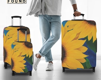 Stretchy Luggage Cover Protector | Stylish Suitcase Wrap for Travel, Carry On & Vacation
