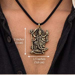Maa Kali Pendant: Hindu Goddess Amulet - Divine Protection Jewelry