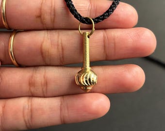 Hanumanji Gada Brass Pendant | Lord Hanuman Necklace | Hindu Spiritual Jewelry | Bajrangbali Gift