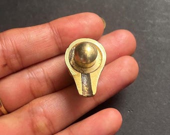 Mini Messing Shivling Statue - Tragbares Shiva Lingam Idol für Pooja