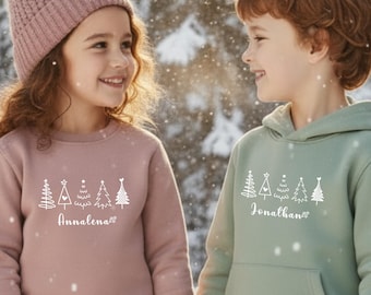 Maglione natalizio minimalista per bambini e genitori, mini maglioni coordinati per mamma e papà, maglioni natalizi per la famiglia, felpe natalizie per famiglie