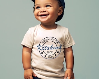 Personalized daycare child T-shirt with name & date, preschool child shirt, daycare 2025 gift boy girl kindergarten, preschool child