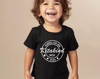 Personalized kindergarten child T-shirt with name & date, preschool shirt, kindergarten 2026 gift, gift for boys and girls, preschooler