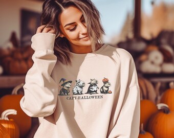 Bluza Capy-Halloween, koszula dyniowa, sweter jesienny, koszulka z miłością, sweter Halloween, jesienna bluza z kapturem, sweter jesienne śmieszne zwierzęta