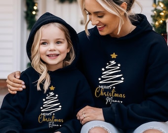 Personalized Christmas family outfit, matching mom dad mini baby, winter family outfit, T-shirts sweaters matching outfits family