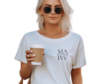 Minimalistisches Mama T-Shirt personalisiert mit Name, Mama Sweatshirt Geschenk, werdender Mama Ankündigung, Muttertag, Mama Kapuzenpullover