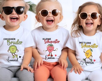 Sibling matching outfit, matching tops brother sister, sister brother t-shirt, gift children, sibling look, children's outfit