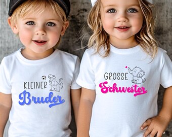 Outfit coordinato tra fratelli, top coordinati tra fratello e sorella, maglietta tra sorella e fratello, look tra fratelli, retro dell'outfit per bambini,