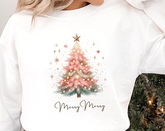 Maglione albero di Natale, felpa invernale con cappuccio albero di Natale, felpa natalizia, maglietta natalizia, maglione invernale, felpa natalizia unisex chic