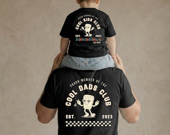 Camisetas combinando para pai e filho do Cool Dads Club, conjunto personalizado para pai e filho, camiseta infantil do Cool Kids Club, camiseta para pai e filho.