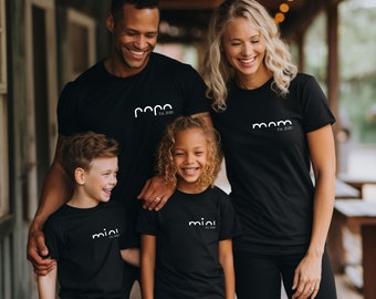 Mama Papa Mini T-shirt per neonati, vestito coordinato per la famiglia, maglione per i genitori, neonato, bambino piccolo, maglioni coordinati, mamma papà Mini, maglietta per neonati