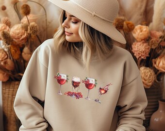 Wine glasses t-shirt, red wine shirt, gift for wine lovers, wine lover sweatshirt, wine hoodie, t-shirt wine, sweater wine